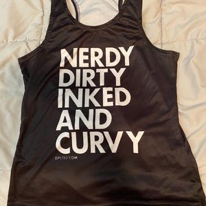 Nerdy dirty inked curvy punk tattoo tank NEW goth